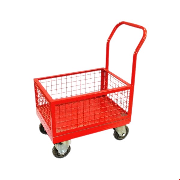 چهارچرخ فلزی حمل بار سایز80*120 با حفاظ30سانتی